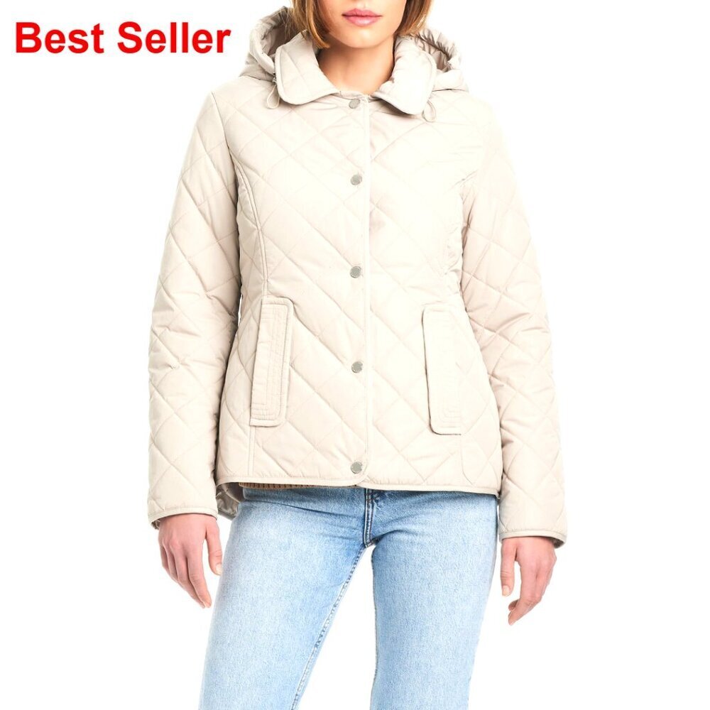 Lightweight Quilted Hooded Jacket Water-Resistant Adjustable Fit